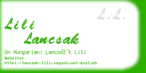 lili lancsak business card